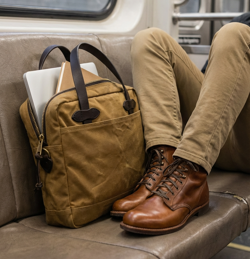 The Filson Tin Cloth Compact Briefcase: The Last Commuter Bag I Want to Buy Twice